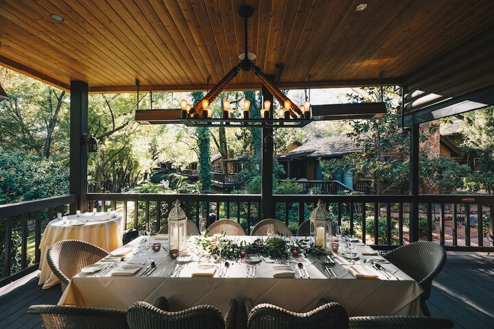Outdoor wedding area