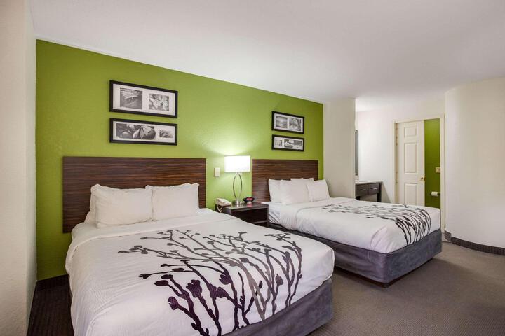 1 Queen Bed Mobility Hearing Accessible Room Bathtub with Grab Bars (11 of 15)