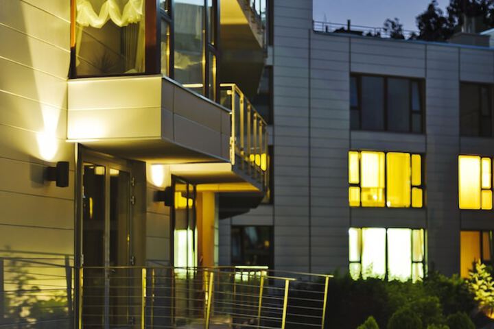 Front of property - evening/night