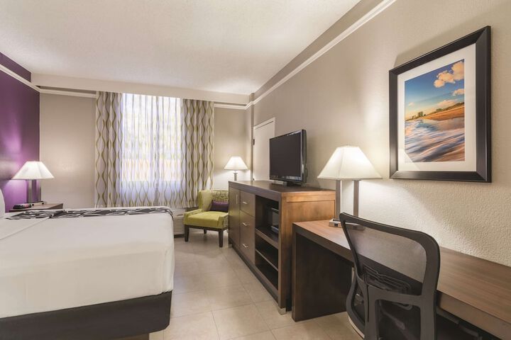 1 King Bed Mobility Hearing Impaired Accessible Room Bathtub with Grab Bars (13 of 20)