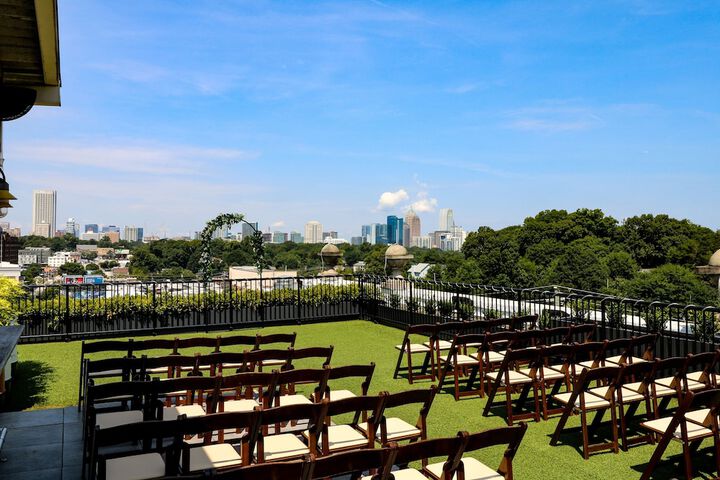 Outdoor wedding area