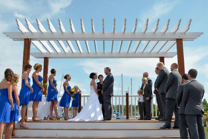 Outdoor wedding area