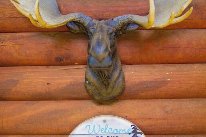 Exterior of Moose Lodge with Hot Tub