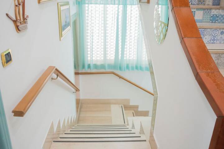 Handrails in stairways
