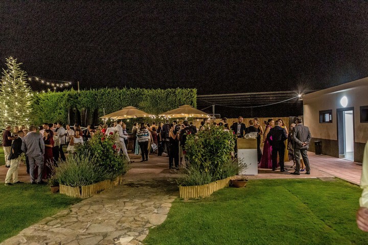 Outdoor wedding area
