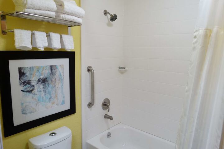 Accessible 1 Queen Mobility Accessible Bathtub Microwave and Refrigerator Full Breakfast (13 of 14)