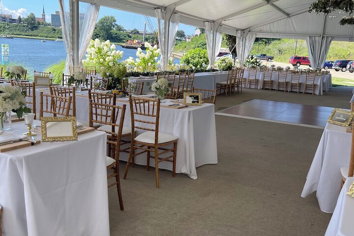 Outdoor wedding area
