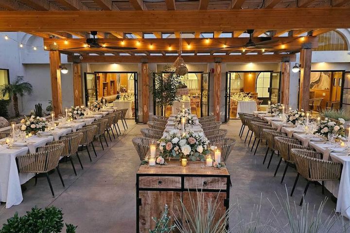 Outdoor wedding area