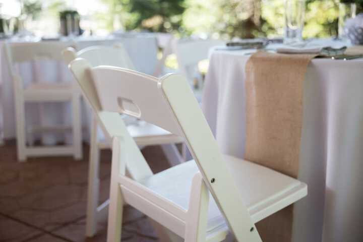 Outdoor banquet area