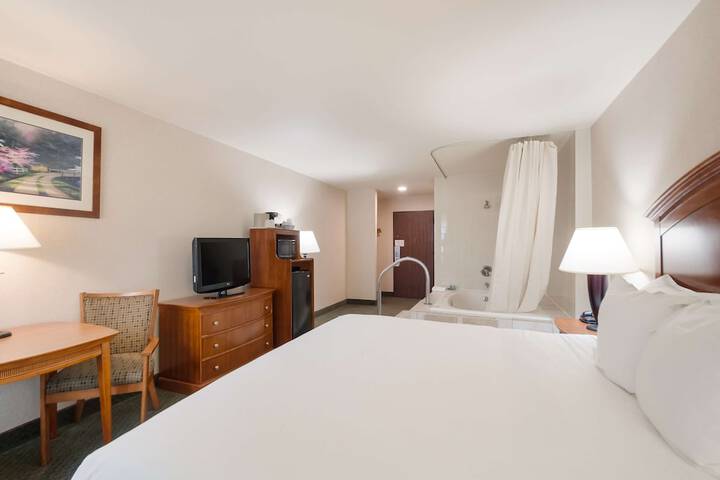 1 King Bed High Speed Internet Accessible Jacuzzi Microwave and Refrigerator Continenta (3 of 20)