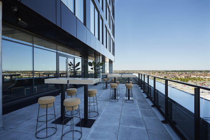 Outdoor banquet area