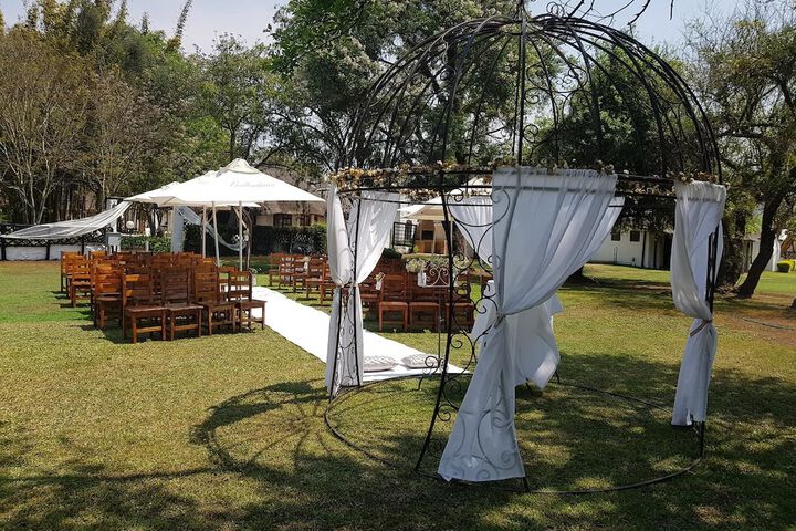 Outdoor wedding area