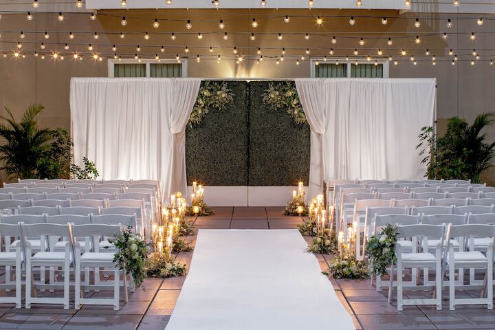 Outdoor wedding area