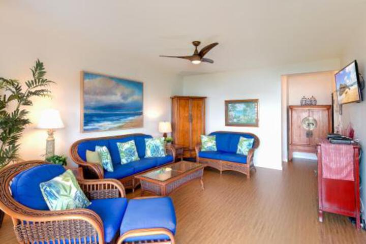 Kaha Lani Resort #218 Oceanfront 2 BR 2nd Floor in Lihue, HI