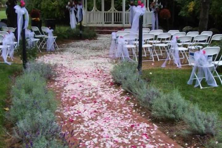 Outdoor wedding area