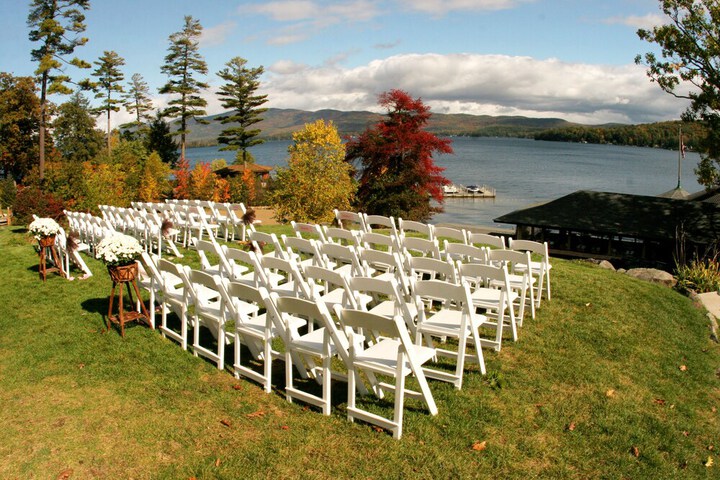 Outdoor wedding area