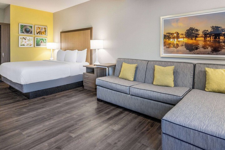 1 King Bed Mobility Hearing Accessible Room Roll in Shower (3 of 26)