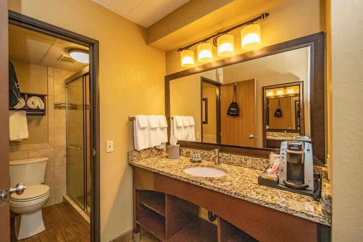 Accessible 1 King Mobility Accessible Roll in Shower Microwave and Refrigerator Full Breakfast (12 of 20)