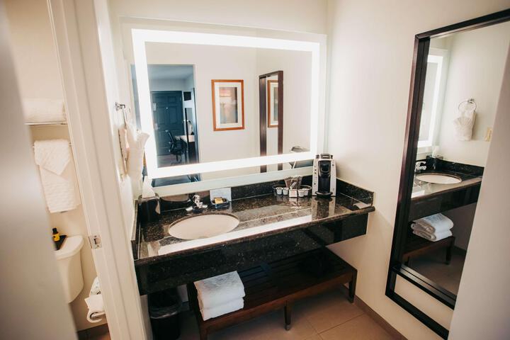 1 King Bed Sofa Bed Pet Friendly Room Work Desk Microwave and Refrigerator Full Breakfast (9 of 17)