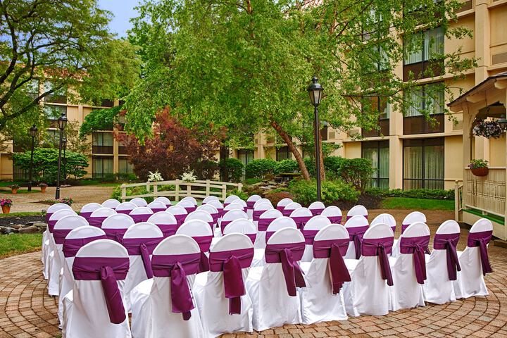 Outdoor wedding area