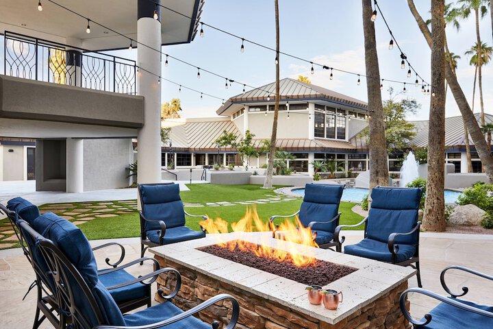 Outdoor banquet area
