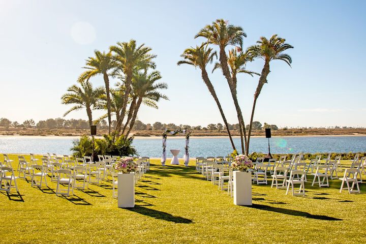 Outdoor wedding area