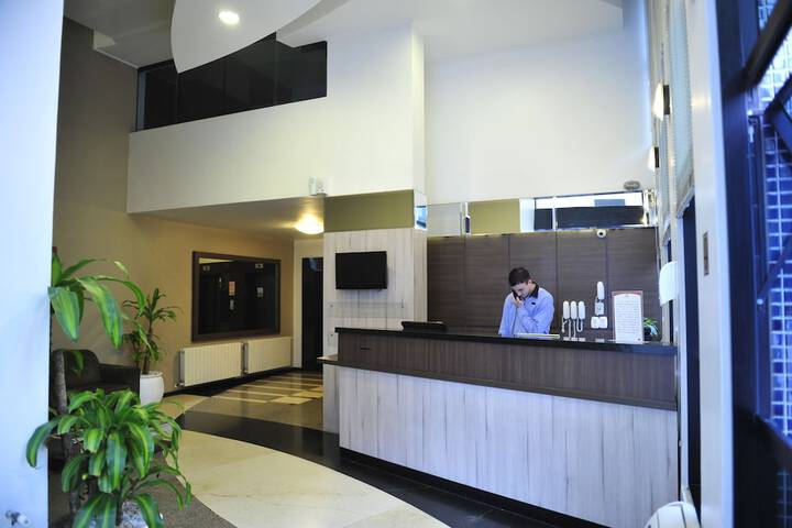 Interior entrance