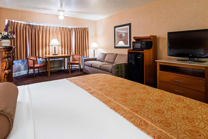 1 King Bed Business Plus Room Chair with Ottoman Microwave and Refrigerator High Speed Internet Accessible Work Desk Full Breakfast (8 of 17)