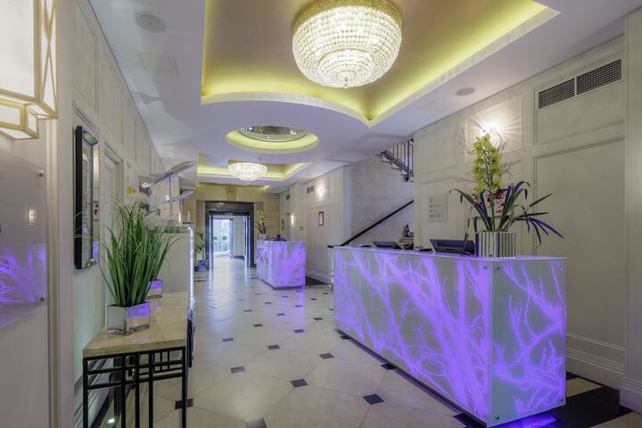 Interior entrance