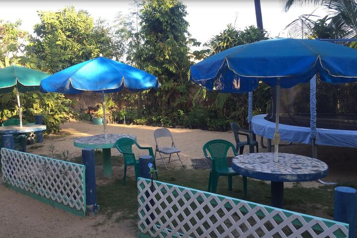 Outdoor banquet area