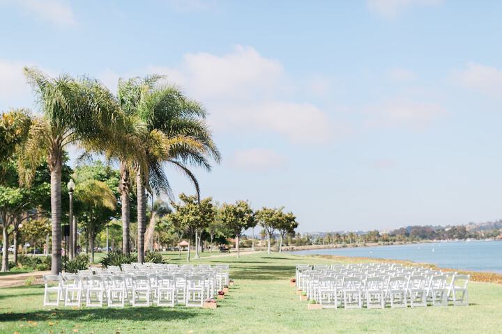 Outdoor wedding area