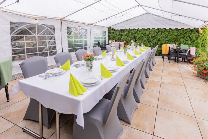 Outdoor wedding area
