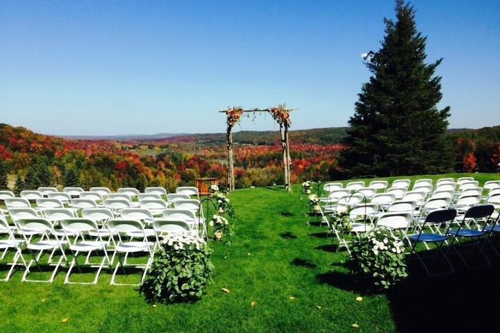 Outdoor wedding area