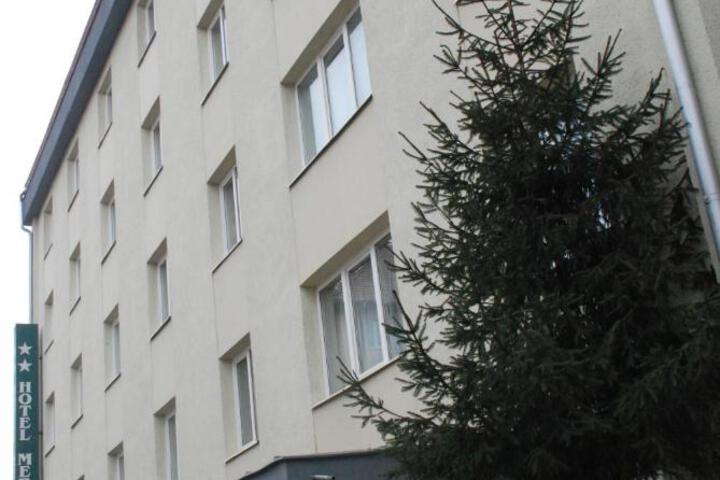 Exterior of Hotel Merkur