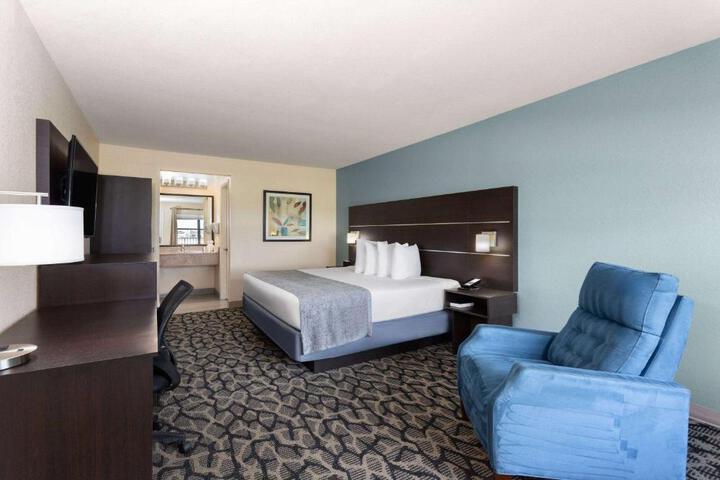 1 King Bed Mobility Hearing Impaired Accessible Room Roll in Shower (23 of 24)