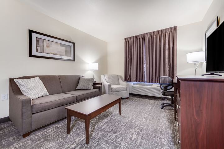 Suite 1 King Bed with Sofa Bed Accessible Audible Visual Alert (6 of 15)