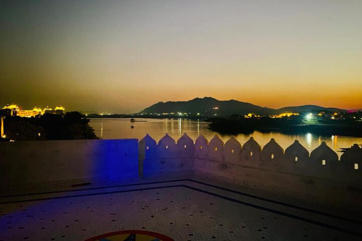 Vallabhgarh with lake facing Balcony