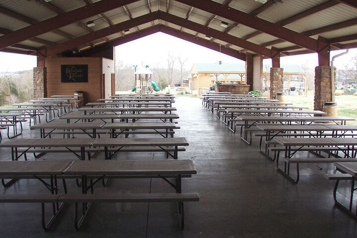 Outdoor banquet area