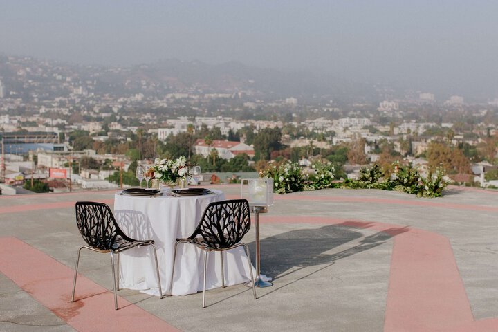 Outdoor wedding area