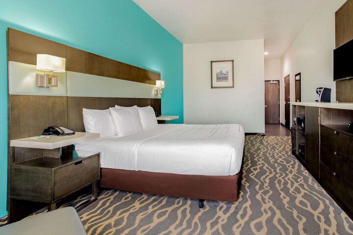 1 King Bed Mobility Hearing Accessible Room Roll in Shower (11 of 13)