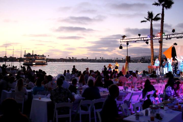 Outdoor banquet area