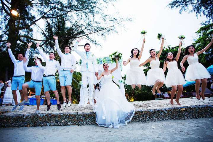 Outdoor wedding area