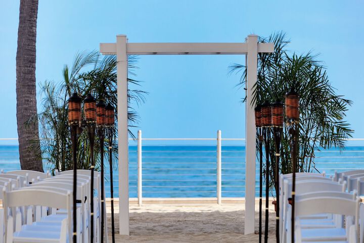 Outdoor wedding area