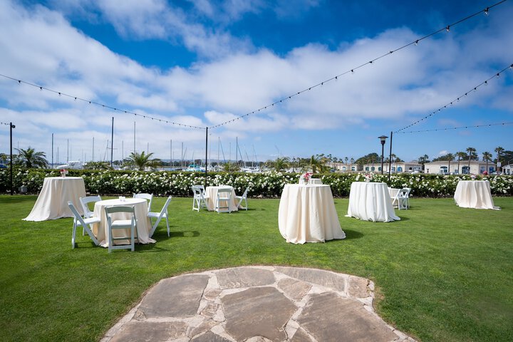 Outdoor banquet area