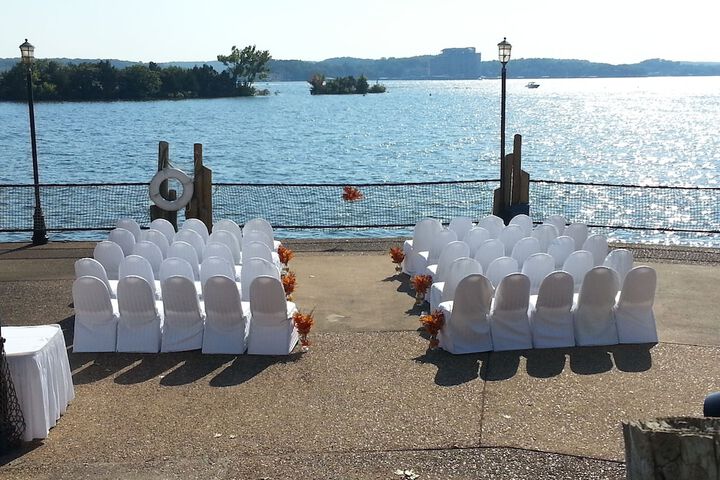 Outdoor banquet area