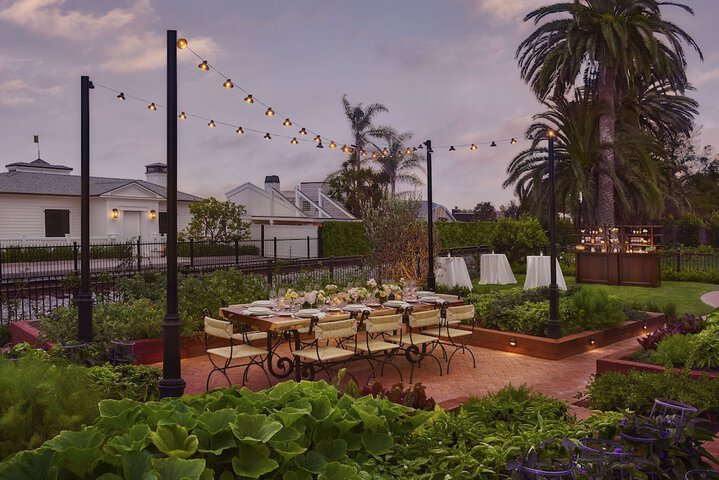 Outdoor banquet area