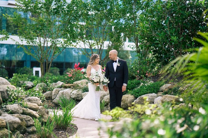 Outdoor wedding area