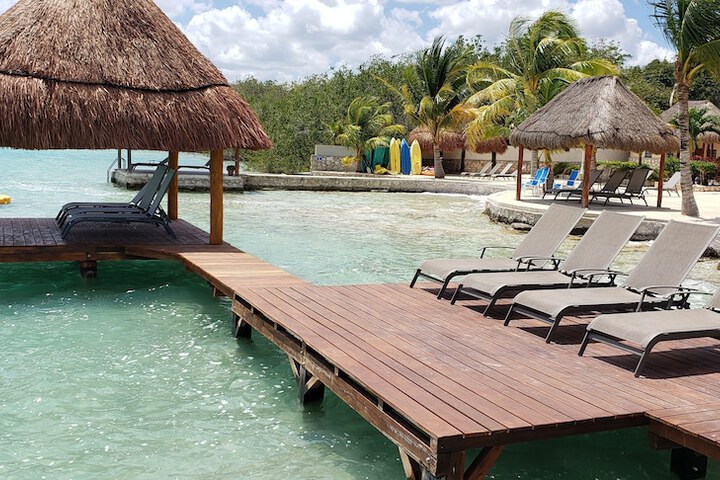 Exterior of Bacalar Lagoon Resort
