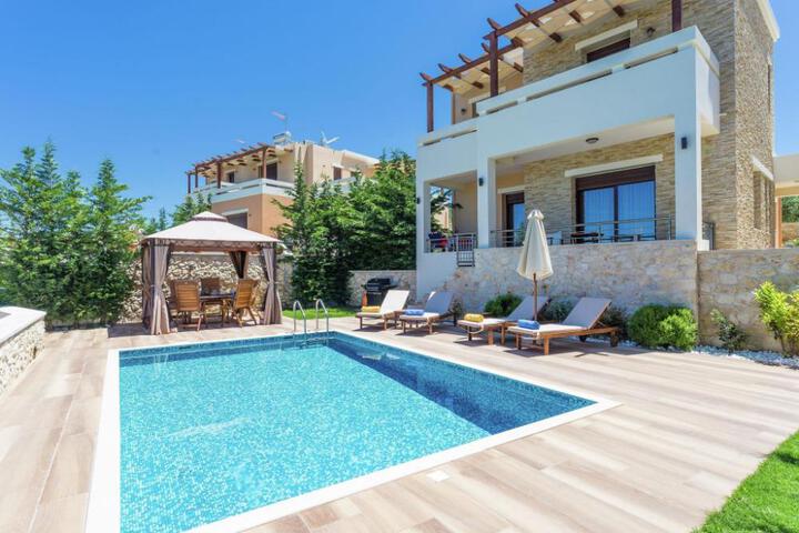 Image of New villa with private pool privacy near sea and Arkadi monastery on NW coast