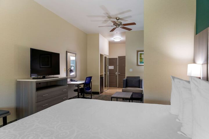 1 King Bed High Speed Internet Accessible Microwave and Refrigerator Flat Screen Television Desk Full Breakfast (11 of 12)